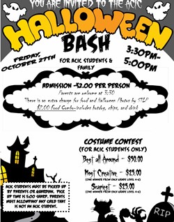 Halloween Bash for ACIC Students Planned